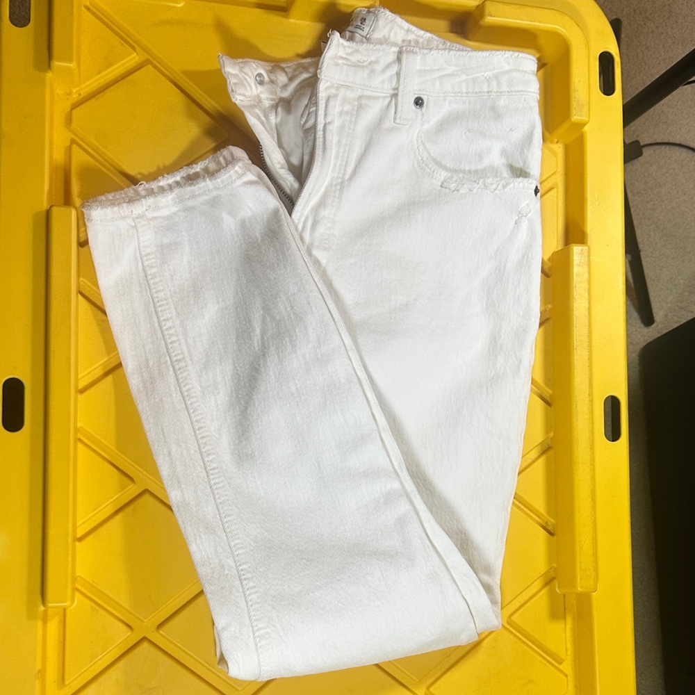Abercrombie & Fitch Women's High Rise Jeans - Crisp White